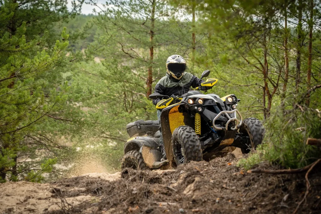 ATV driving on trail